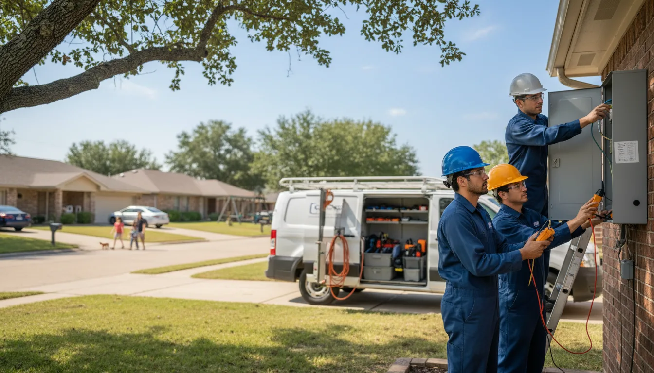 Certified electrician providing emergency electrical services in Francitas, TX